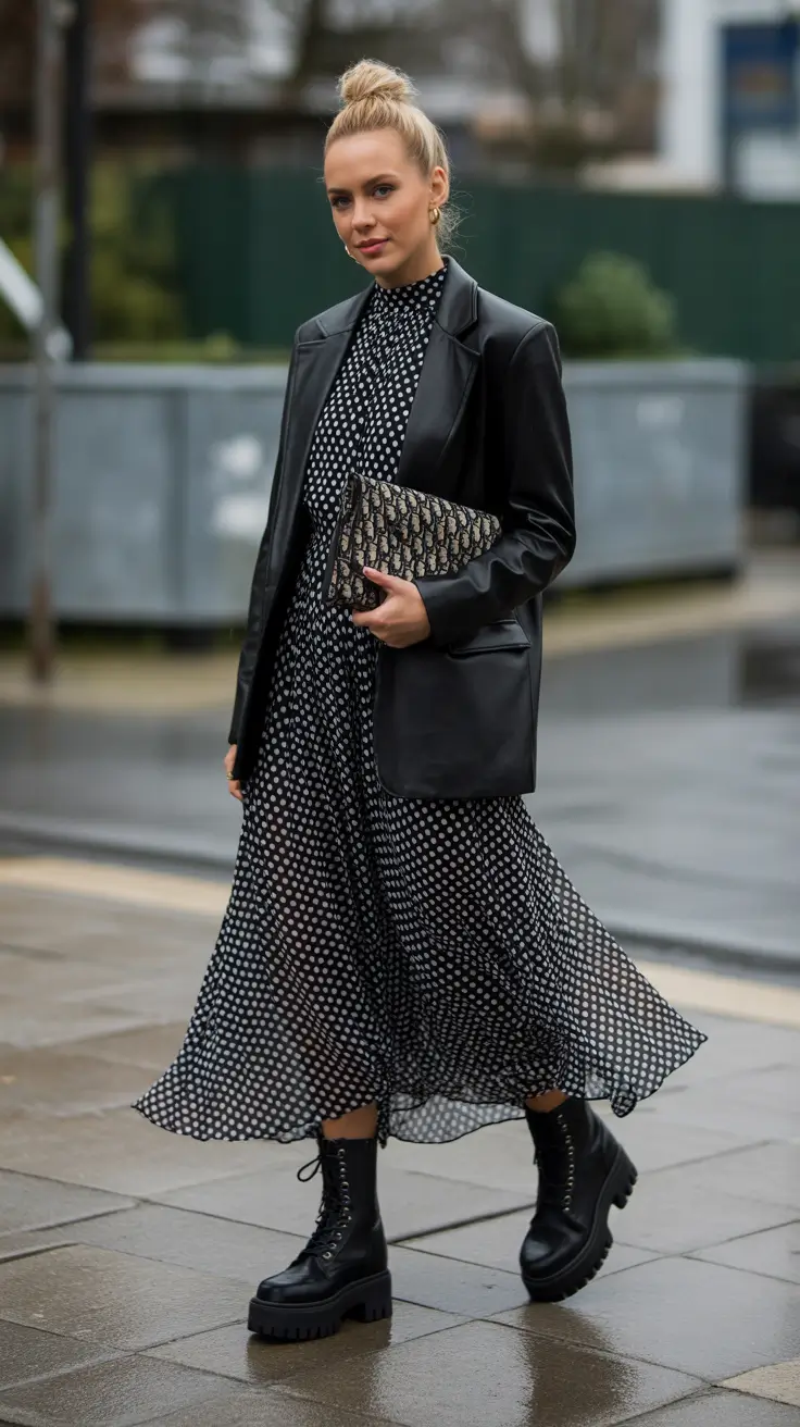 minimalist spring transition outfits for 2026 Minimal Black Layers with Soft Movement