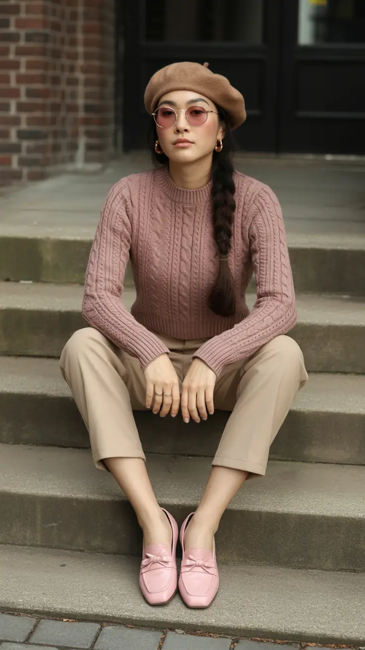 minimalist spring transition outfits for 2026 Warm Neutrals with a Parisian Spirit