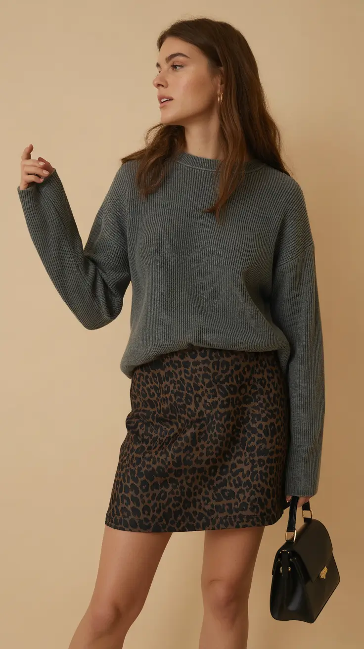 modern spring skirt outfits 2026 - Soft Knits Paired With Wild Texture