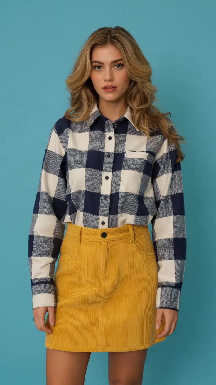 modern spring skirt outfits 2026 - Bold Color Play With a Retro Touch