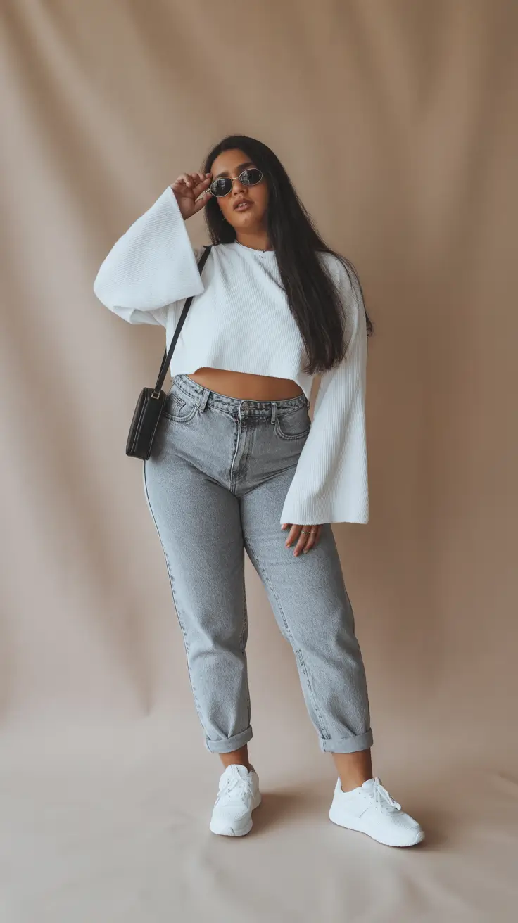 midsize spring outfits 2026 Soft Minimalist Denim for Everyday Ease