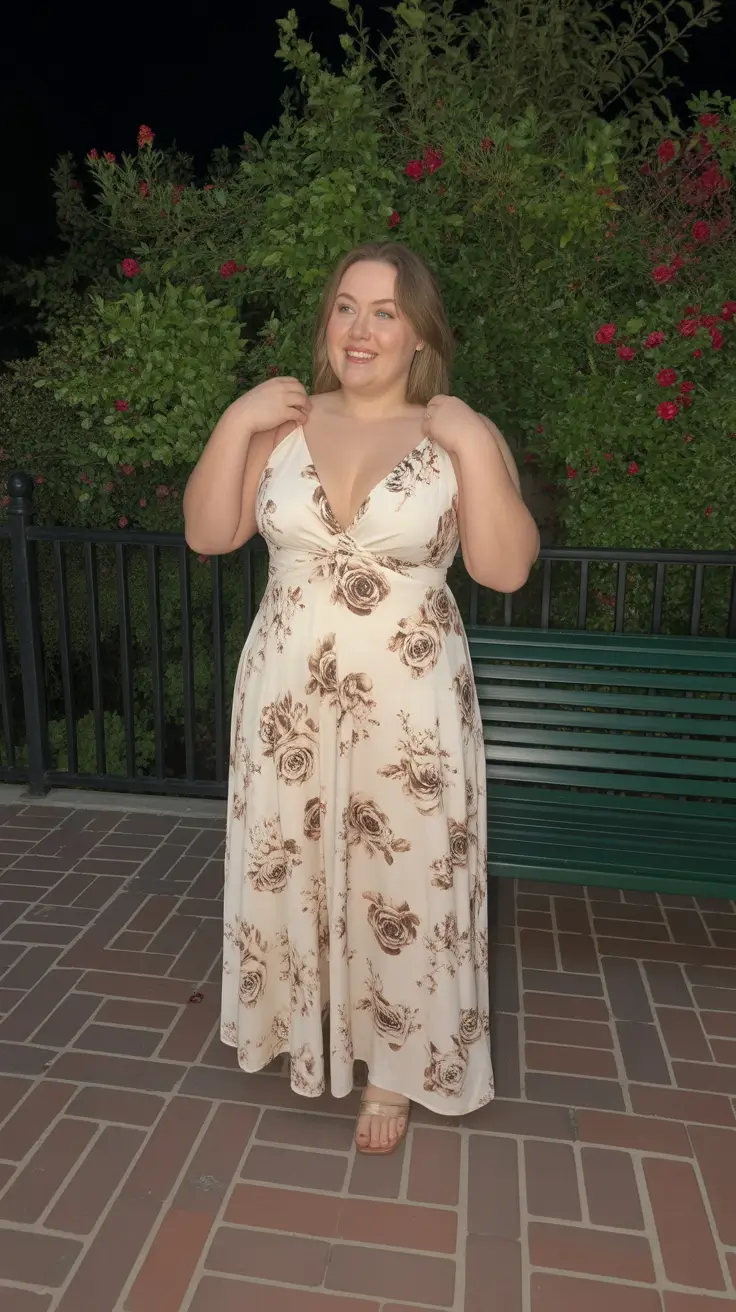 midsize spring outfits 2026 Romantic Neutrals for Evening Spring Moments