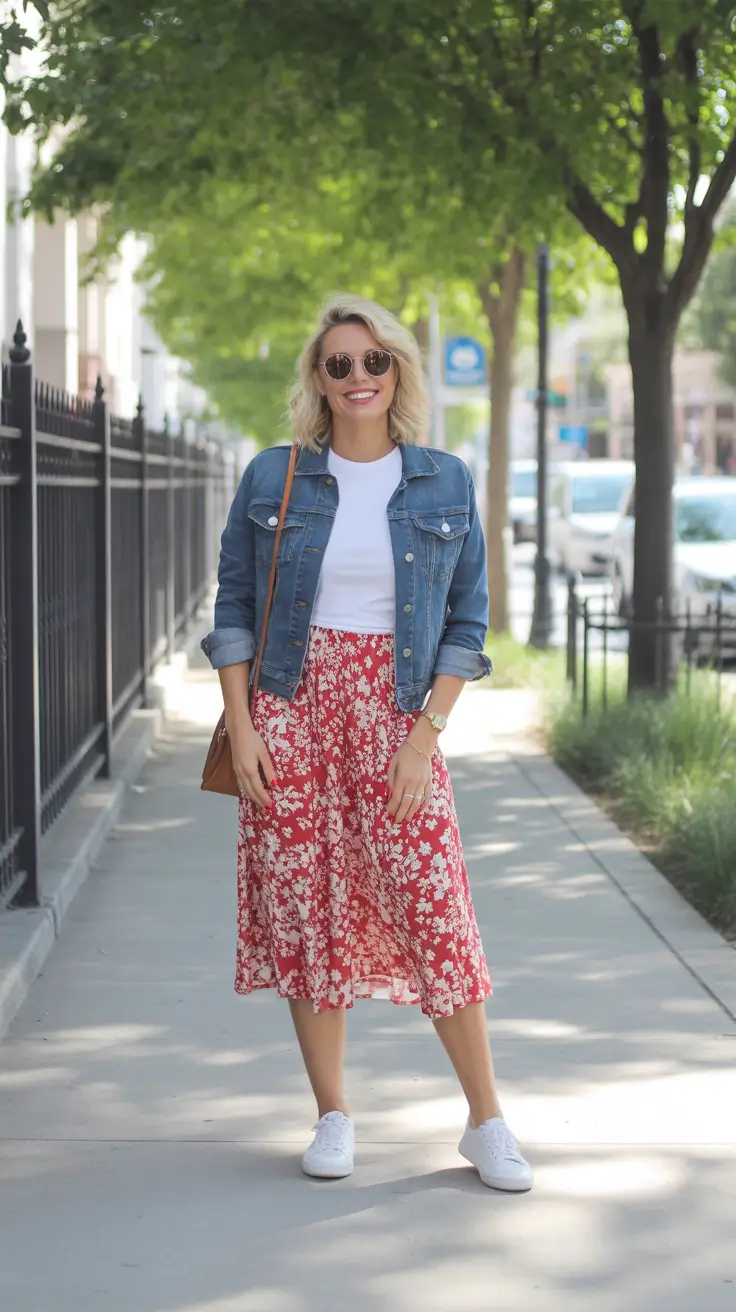 spring outfits women over 40 2026 Fresh Florals With a Laid-Back Twist