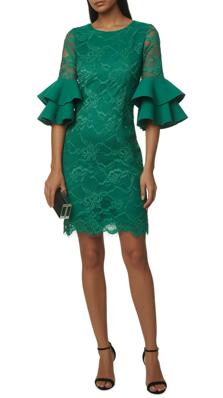 spring outfits women over 40 2026 Romantic Lace and Statement Sleeves