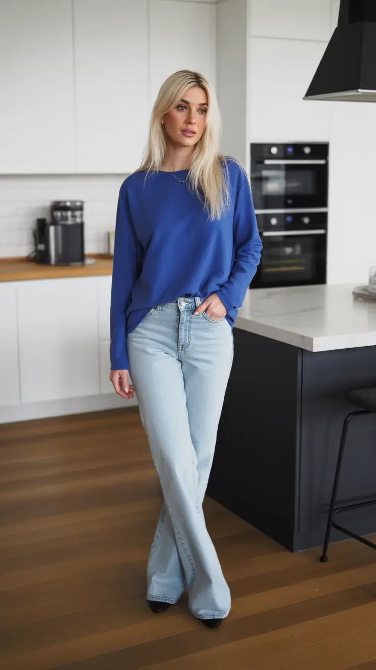 spring outfits women over 40 2026 Relaxed Denim for Effortless Days