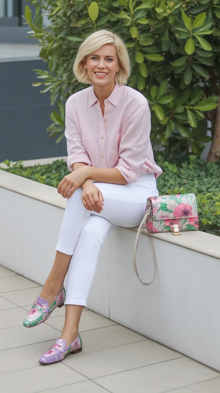 spring outfits women over 40 2026 Fresh Pastels and Playful Accessories