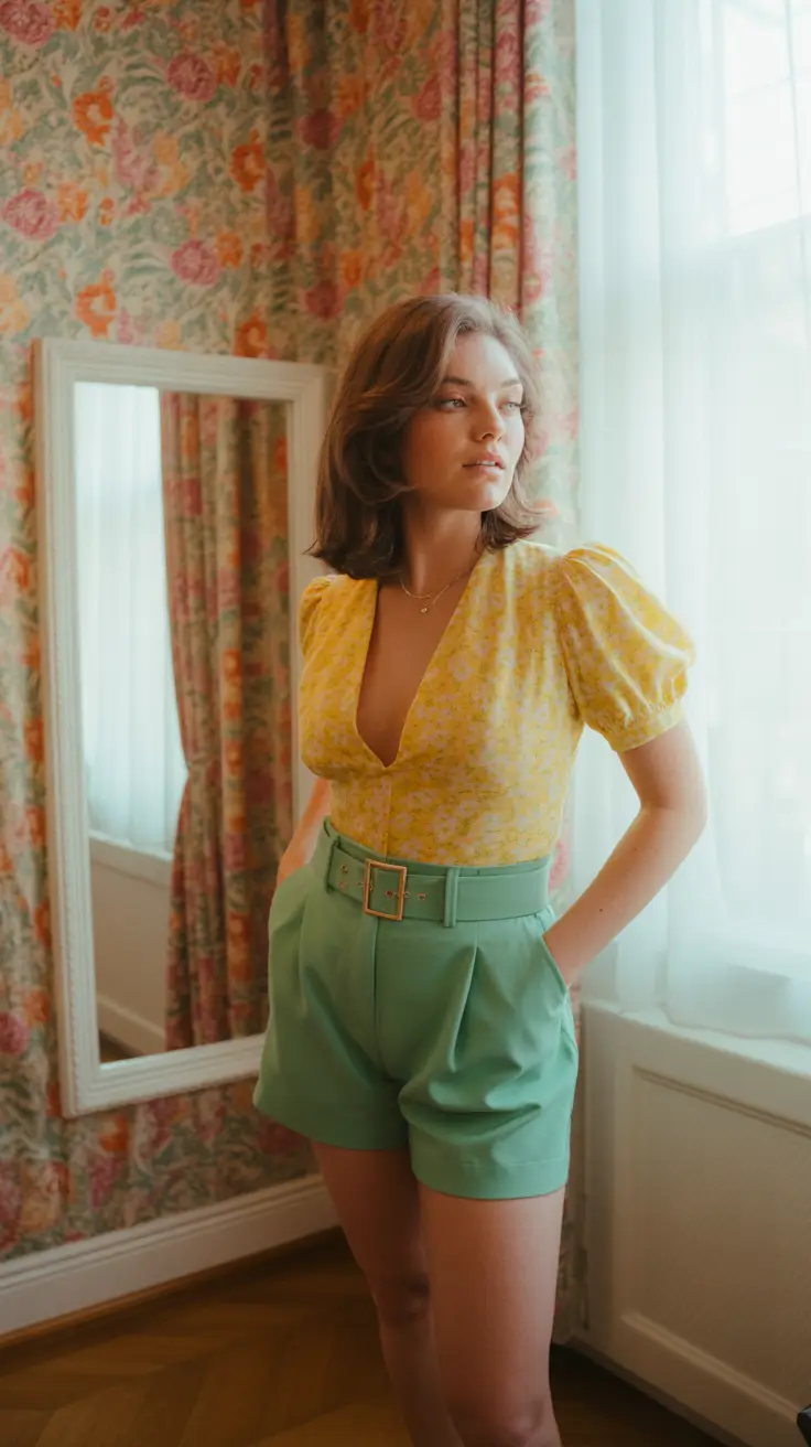 spring vacation outfits 2026 Vintage Garden Freshness with Playful Color