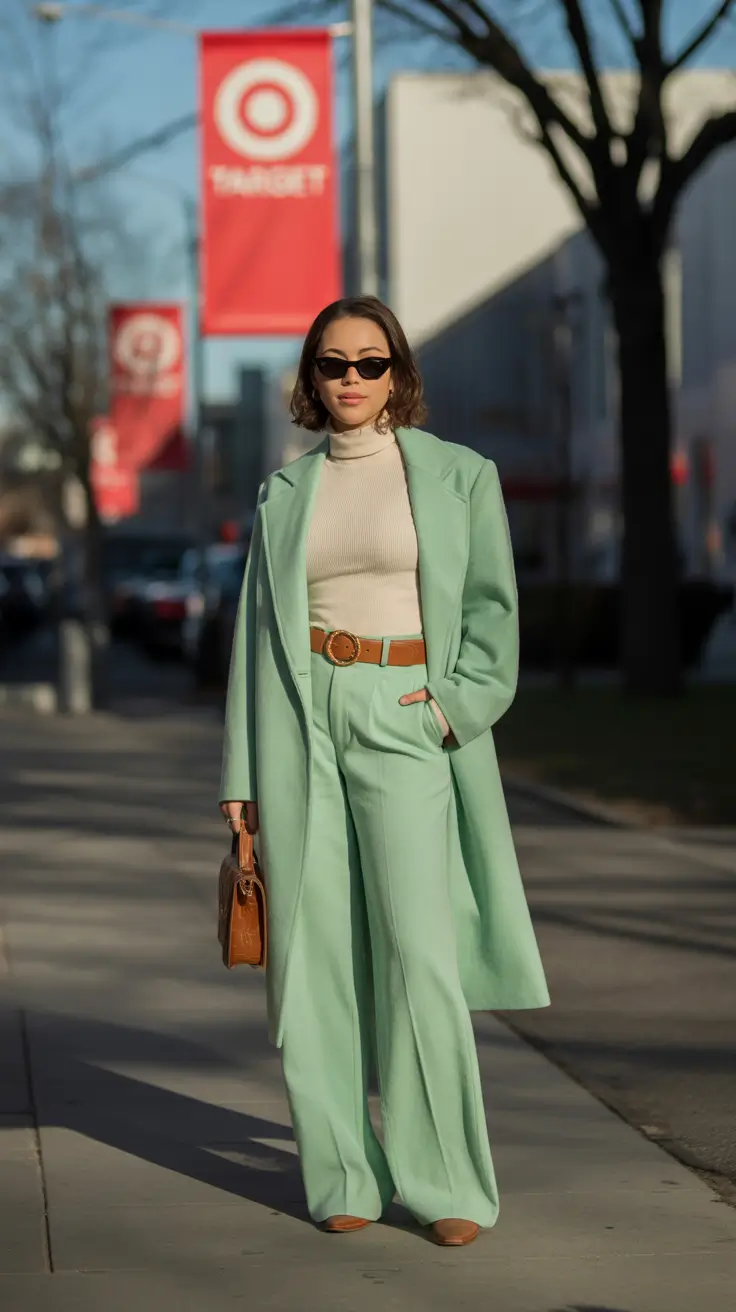 spring workwear 2026 Mint Monochrome with Retro Warmth
