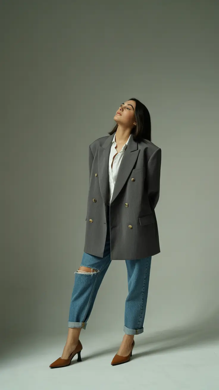 spring workwear 2026 Oversized Blazers and Relaxed Denim Revival