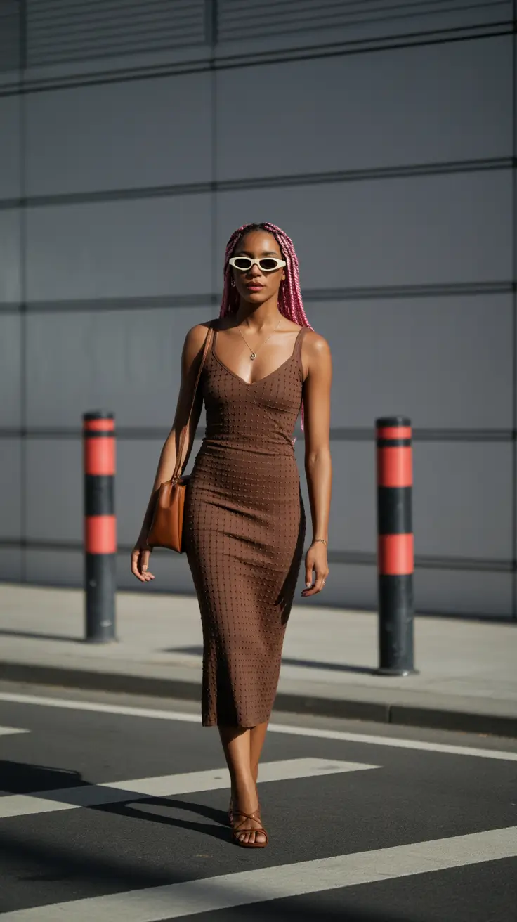 spring outfits black women 2026 Rich Cocoa Elegance for Sunlit Days