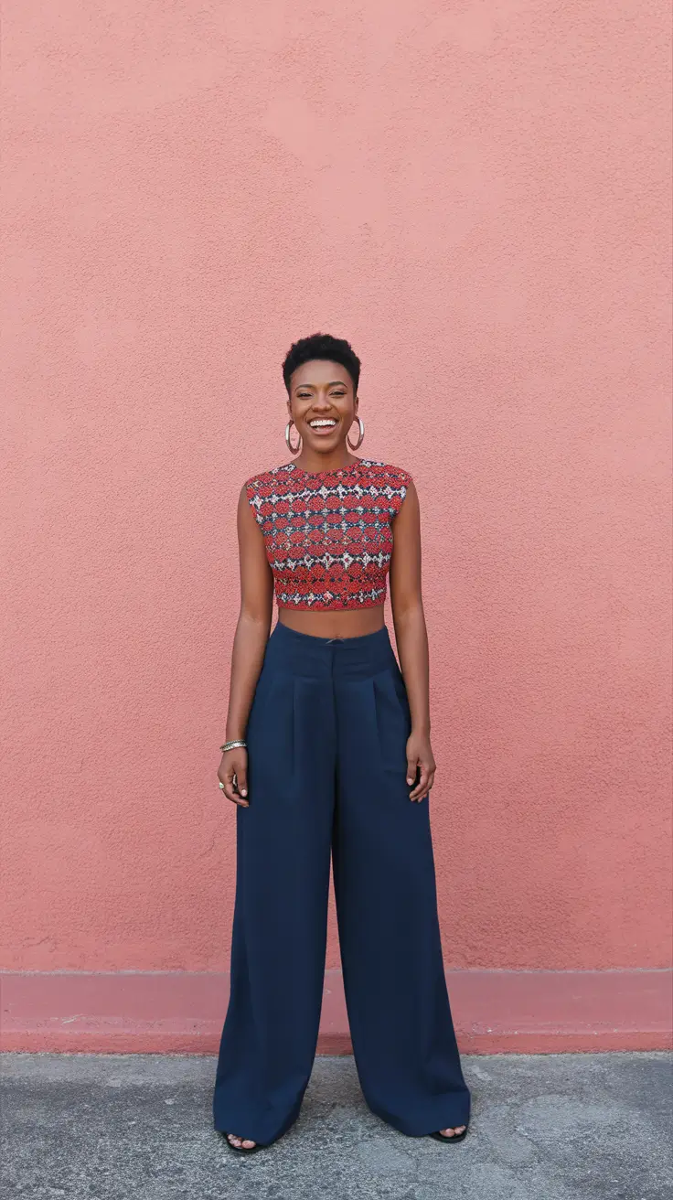 spring outfits black women 2026 Print Pops and Wide-Leg Confidence