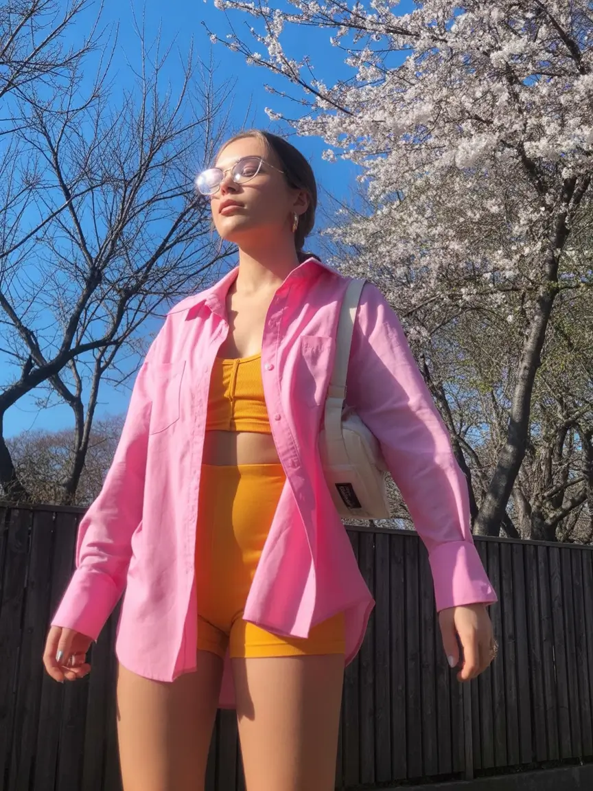 april outfits 2026 Sporty Colorful Layers for Bright Spring Afternoons