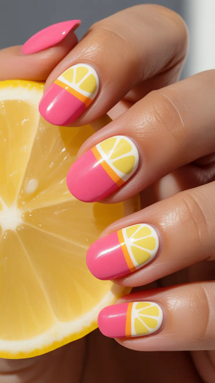 best summer nail art ideas 2026 Citrus Pop Nails That Taste Like Summer