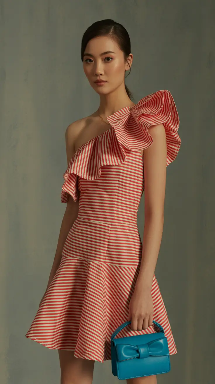 chic summer fashion outfits 2026 Structured Femininity with a Playful Statement