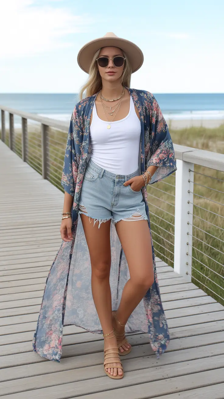 chic summer fashion outfits 2026 Lightweight Layers and Beachside Boho Mood