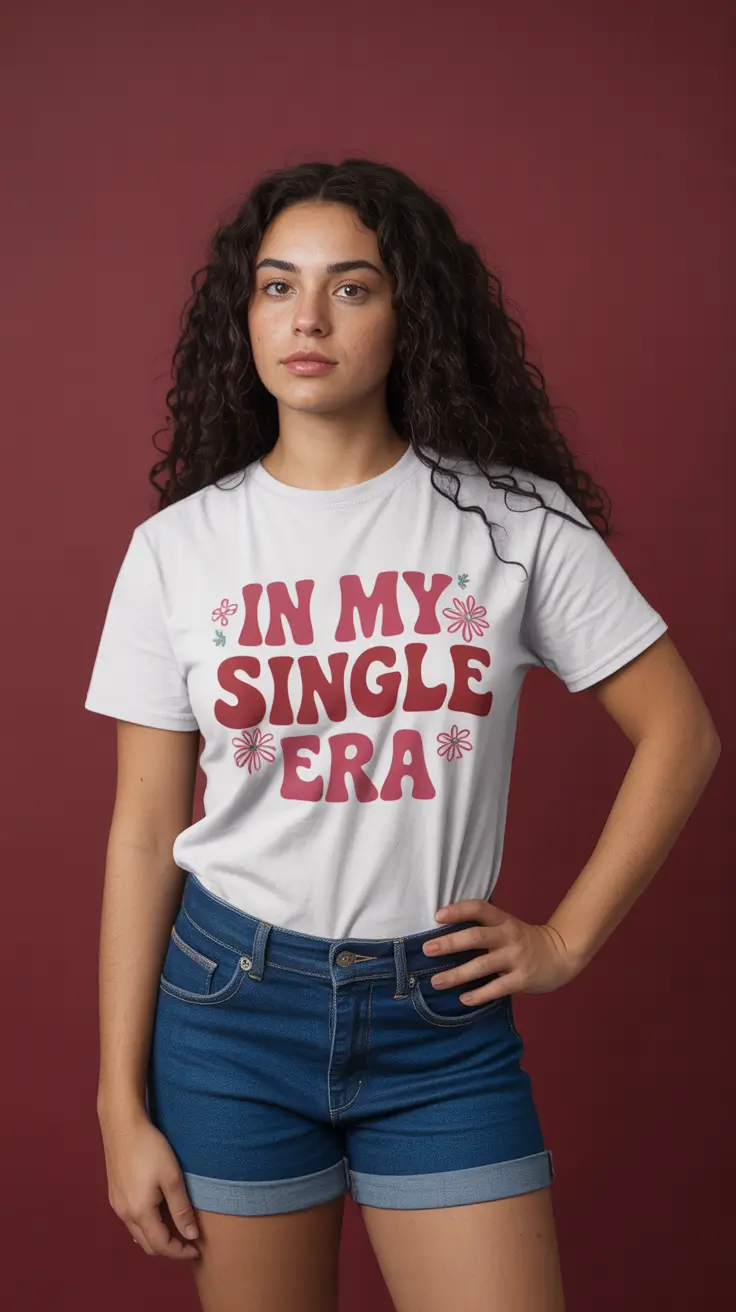 cute summer outfits for teens 2026 Graphic Tee Confidence with Denim Shorts