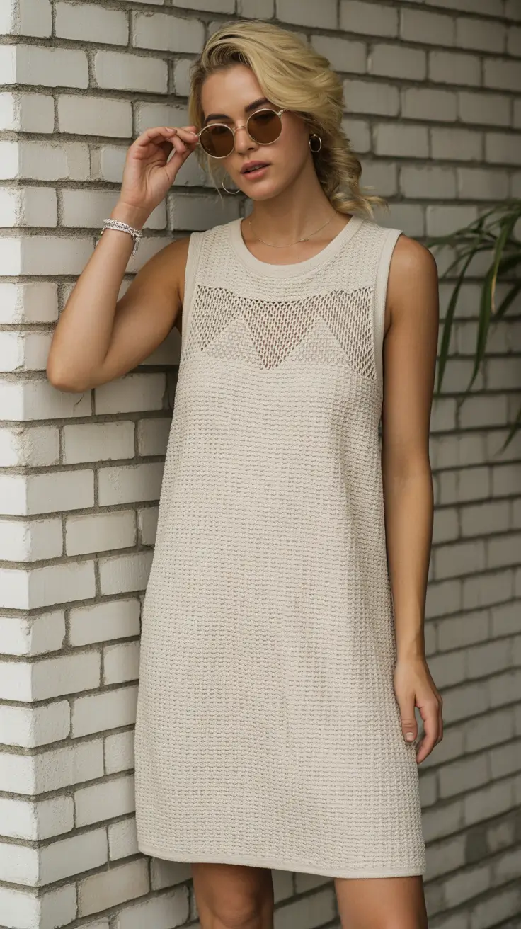 summer A-line sleeveless dresses Textured Ease for Effortless Summer Days