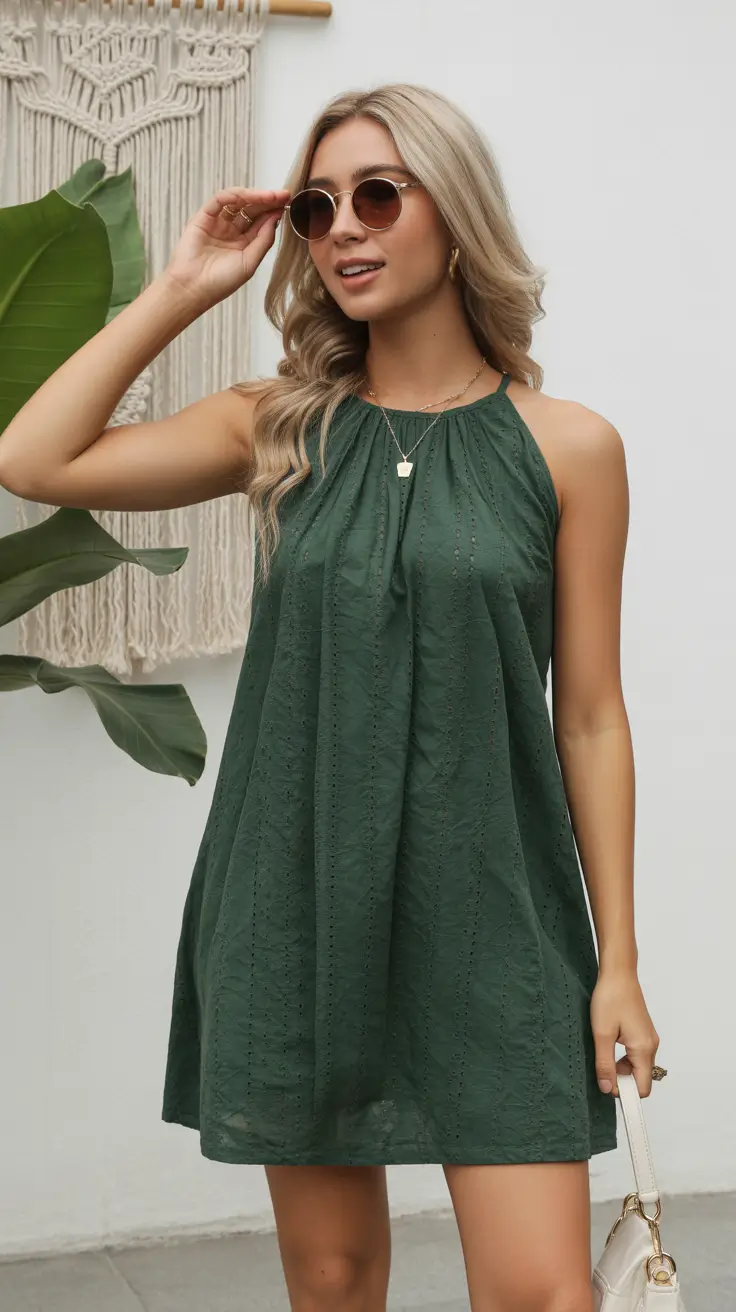 summer A-line sleeveless dresses Relaxed Boho with a Polished Finish