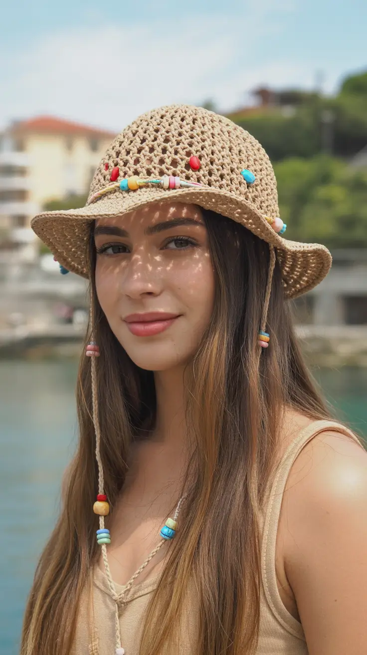 summer heads 2026 Boho sunlight - the crochet hat with beaded details