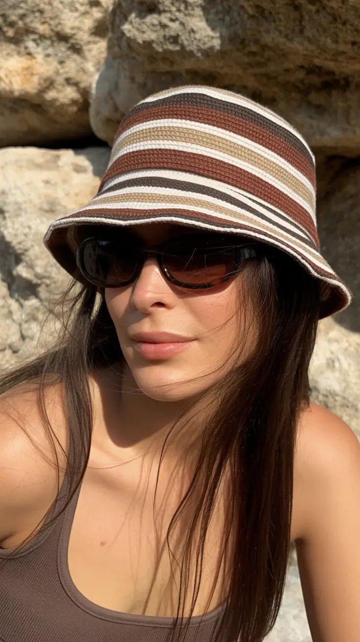 summer heads 2026 Soft structure - the return of the striped bucket hat