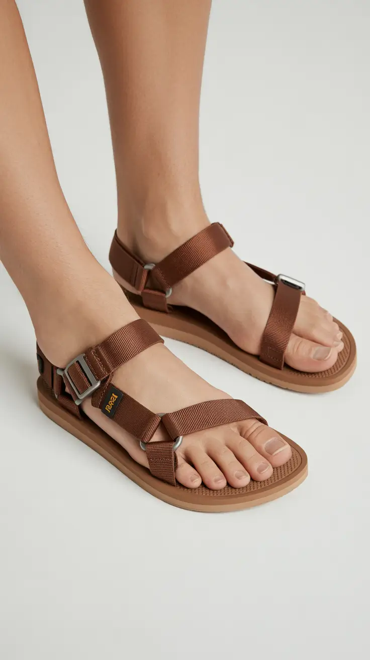 summer outfits with sandals for women 2026 Sporty Strap Sandals and That Off-Duty Energy