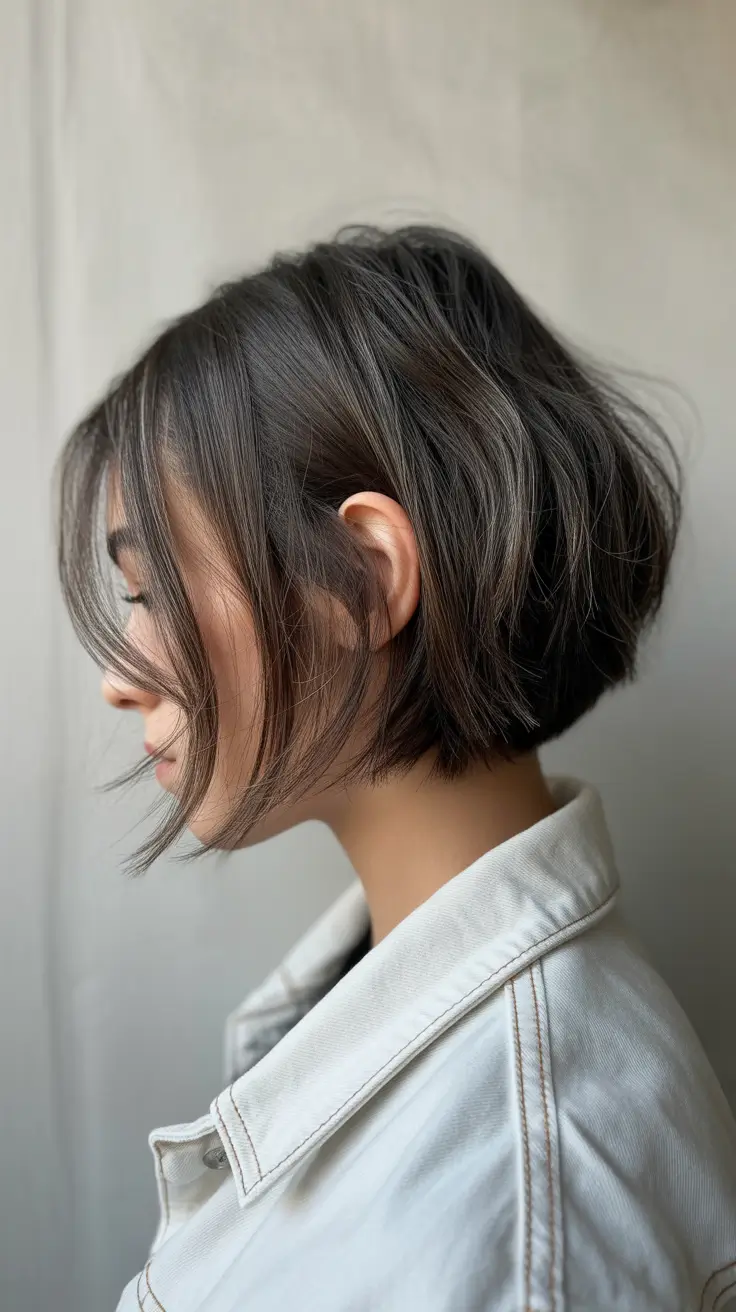 amazing spring short hairstyles 2026 Soft Undercut Bob with Airy Face Layers