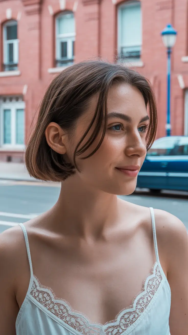 amazing spring short hairstyles 2026 Airy Jaw Length Bob with Soft Face Pieces