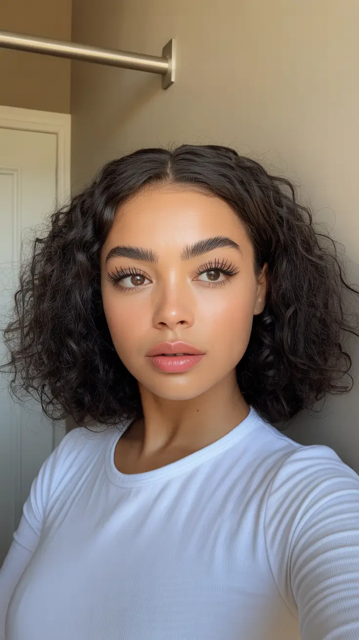 amazing spring short hairstyles 2026 Rounded Natural Curly Bob