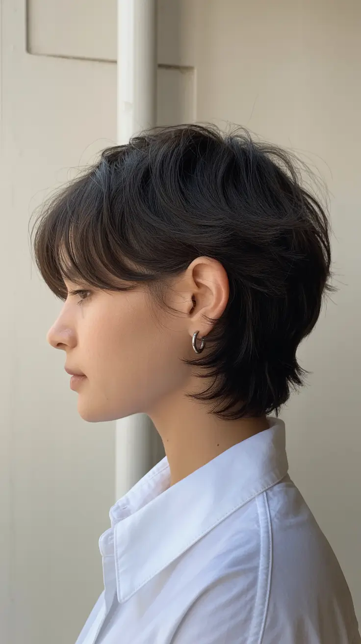amazing spring short hairstyles 2026 Textured Short Shag with Tapered Nape