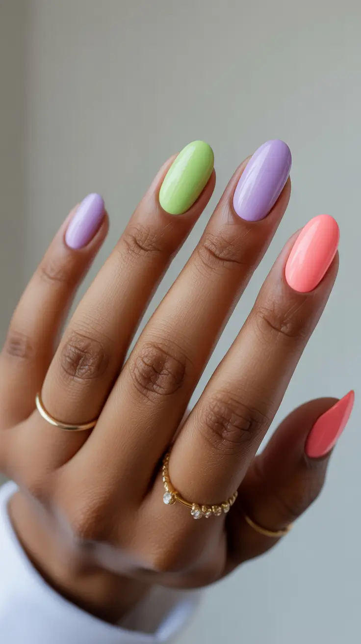 best colorful spring nails 2026 Soft Pastel Solids for a Calm Spring Reset