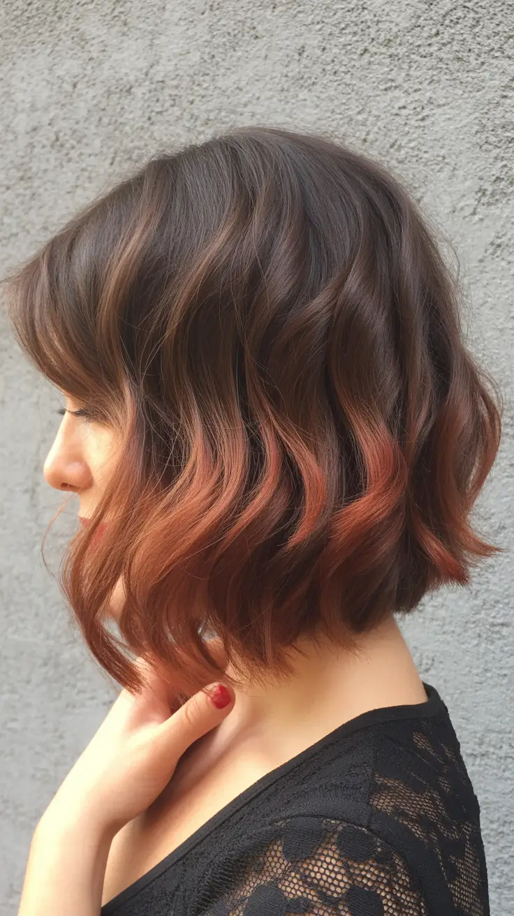 chic spring ombre hair color 2026 Copper Tipped Ombre