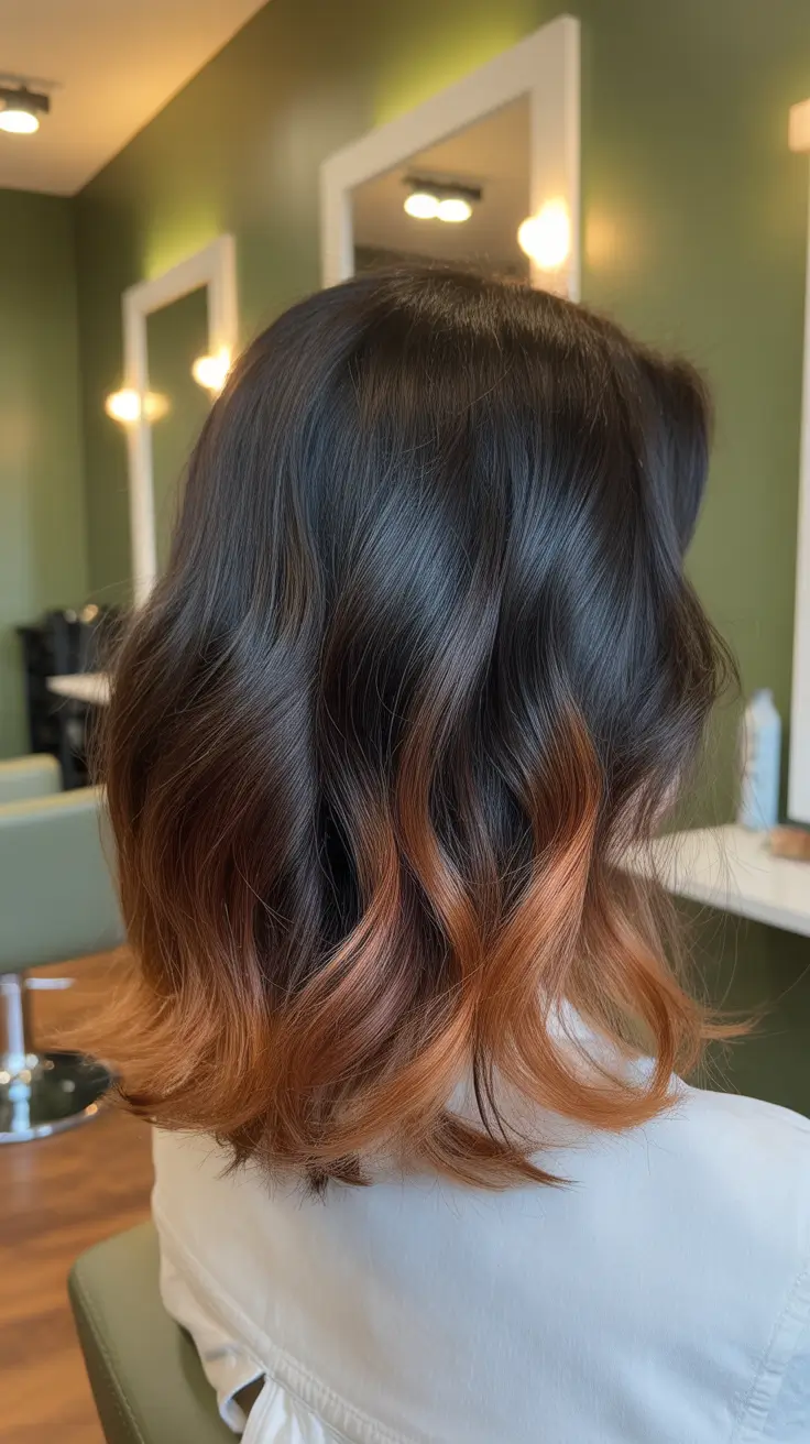 chic spring ombre hair color 2026 Apricot Ombre