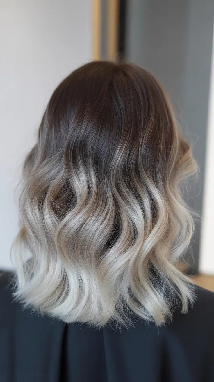chic spring ombre hair color 2026 Smoky Ash Blonde Ombre