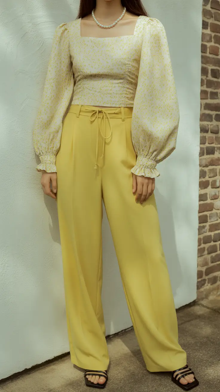 Comfy Every Day Spring Outfits 2026 - Soft Florals and Bright Yellows for Early Spring Charm