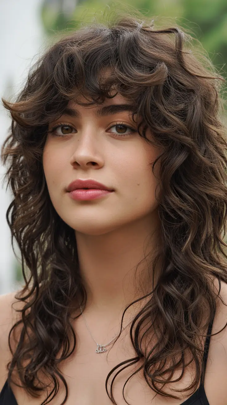 shag hairstyles Curly Cascading Shag With Organic Volume