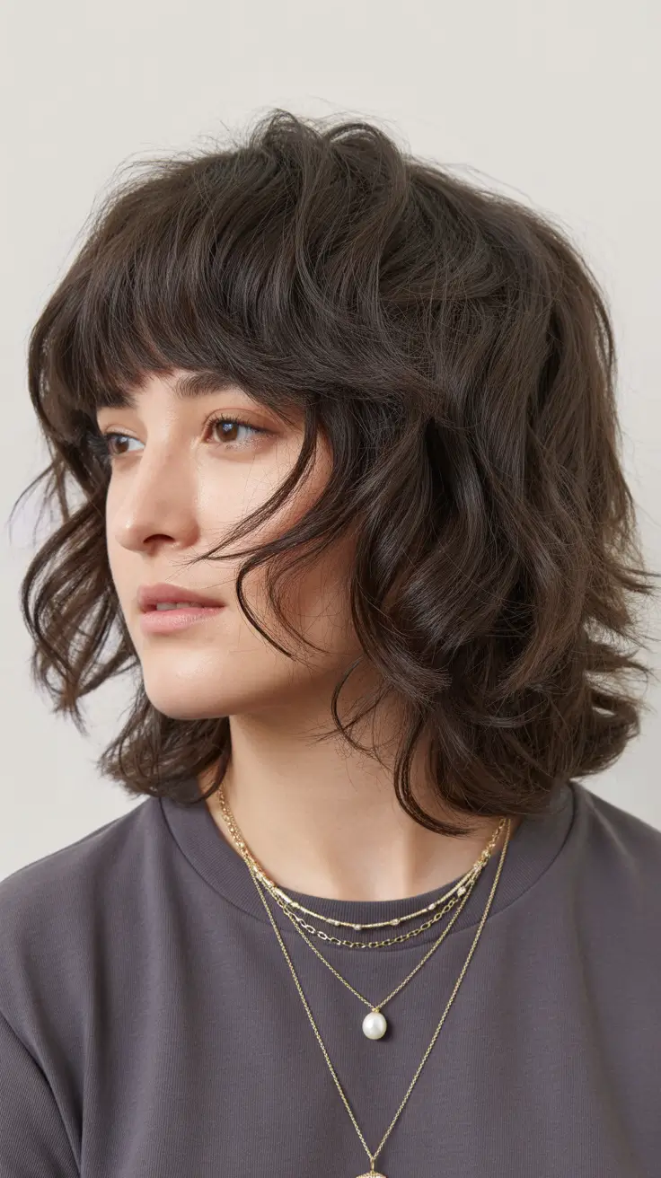 shag hairstyles Classic Soft Shag for Dark Hair
