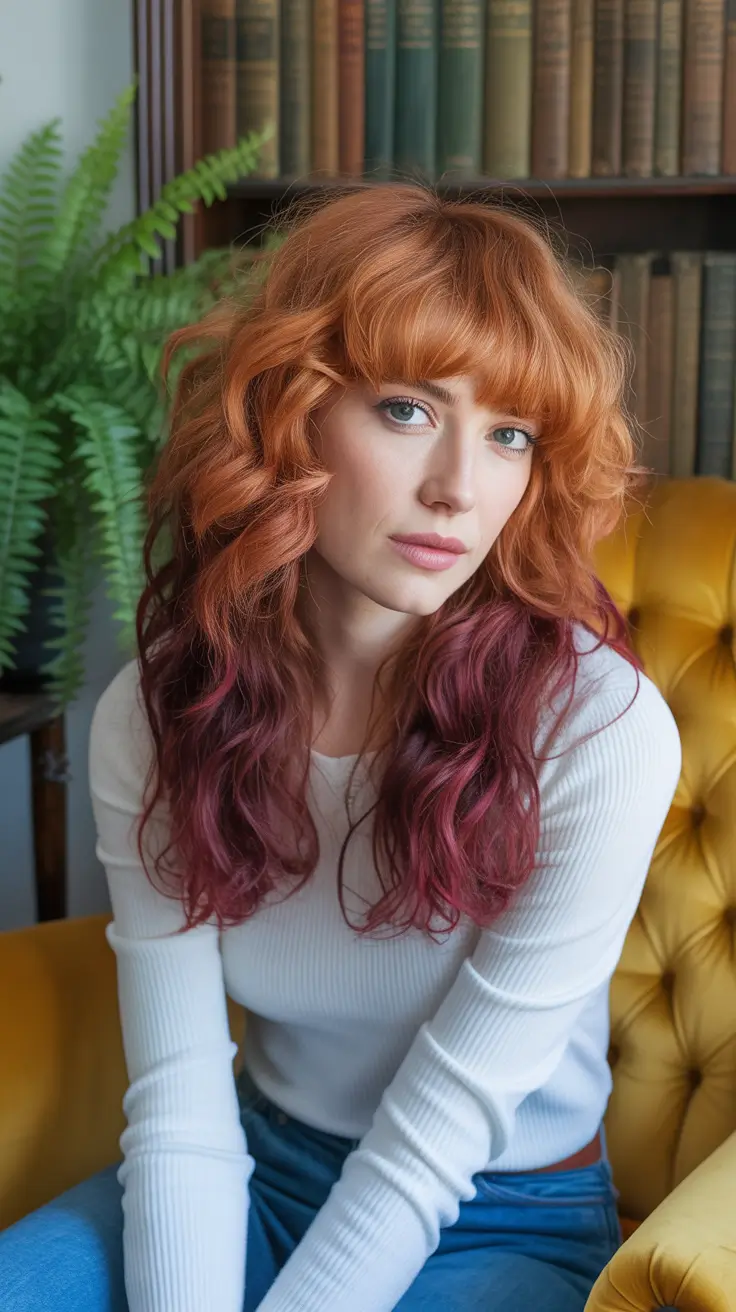 shag hairstyles Warm Two-Tone Shag With Spring Energy