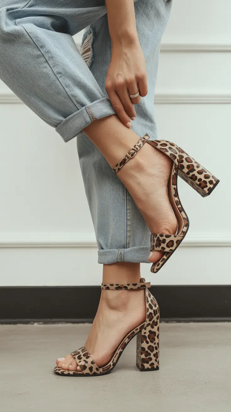 cute spring shoes 2026 - Leopard Block Heels With Confident Spring Attitude