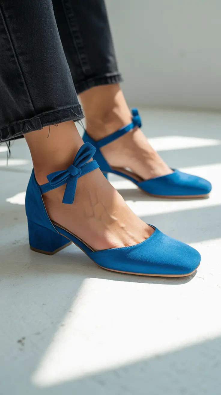 cute spring shoes 2026 - Bright Blue Mary Janes With a Playful Finished Bow