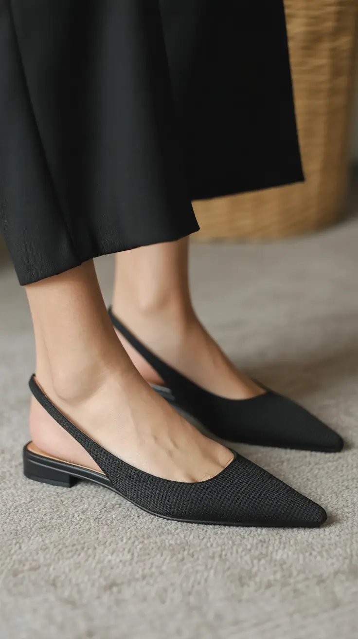 cute spring shoes 2026 - Black Slingbacks With Modern Minimalist Drama