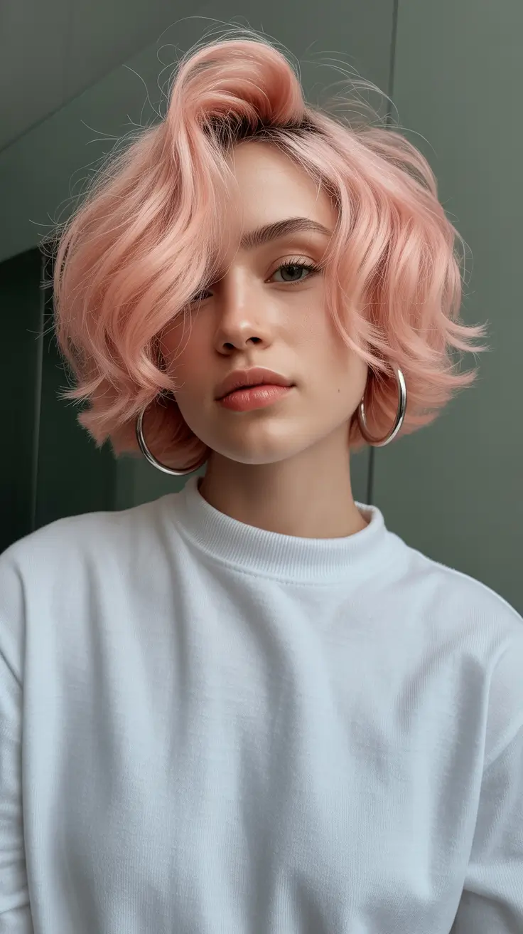 dreamy spring bob haircuts 2026 Petal Volume Bob - Airy Pastel with Lifted Layers