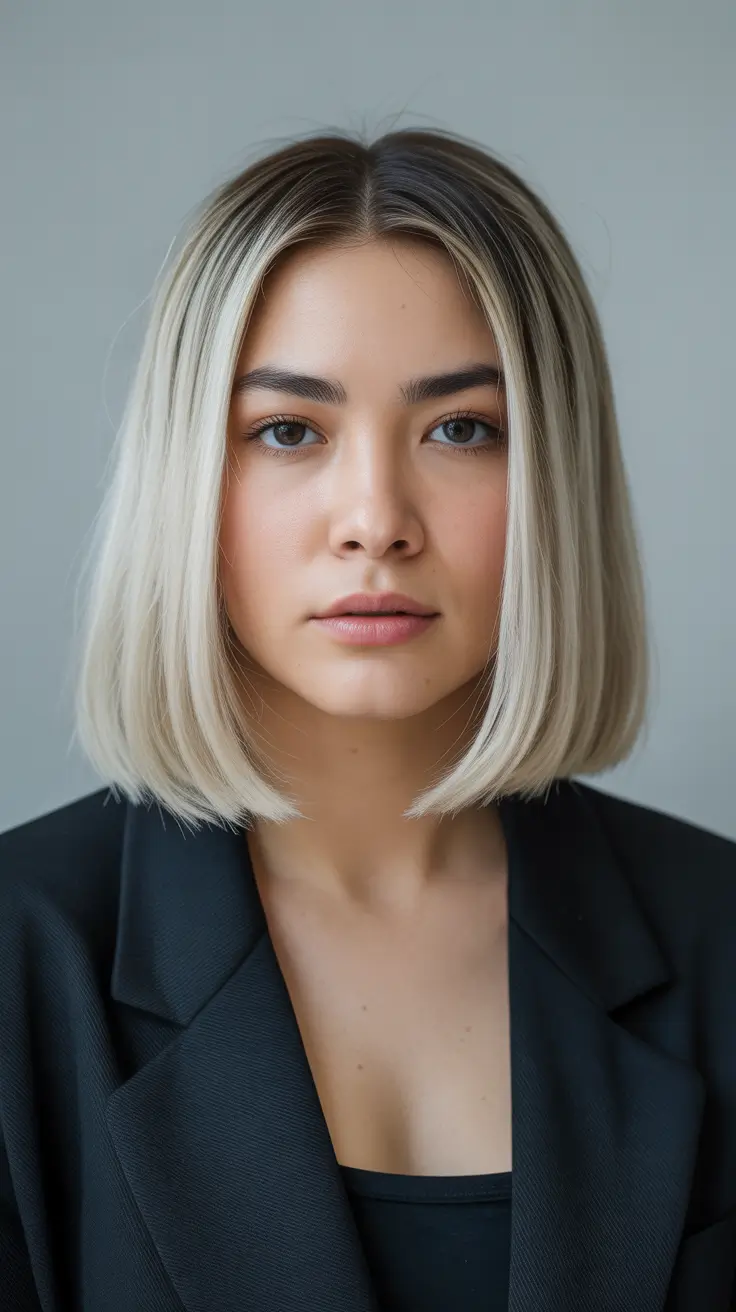 dreamy spring bob haircuts 2026 Root Melt Contour Bob - Dimensional Blonde Depth