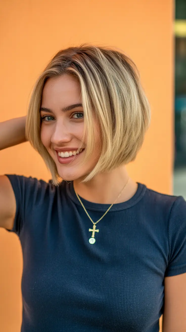 dreamy spring bob haircuts 2026 Sunlit Graduated Bob - Lifted Spring Movement