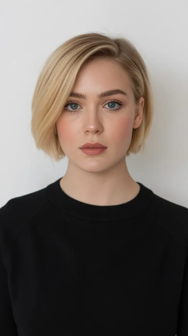 dreamy spring short haircuts 2026 Soft Blonde Jaw-Length Bob With Tapered Ends