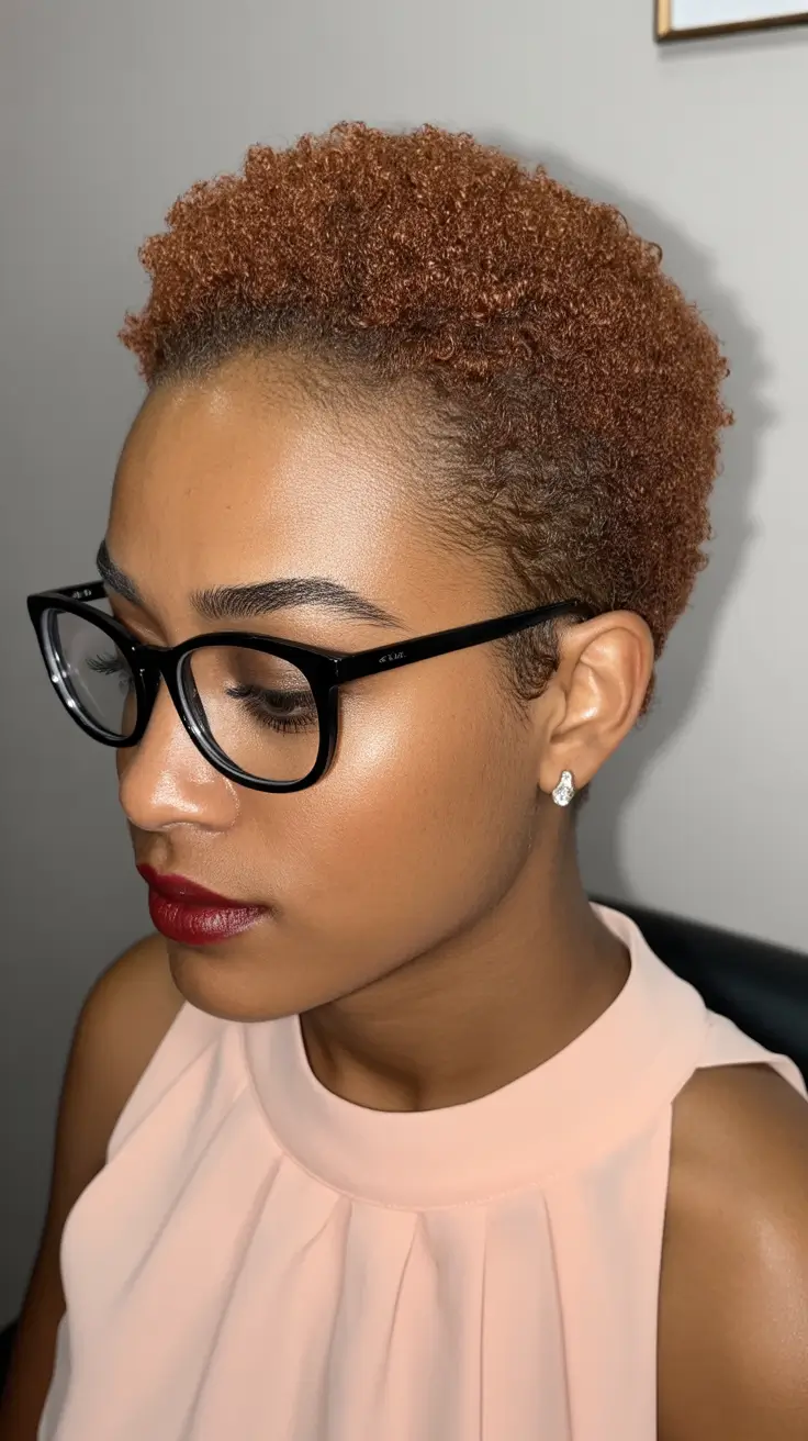 dreamy spring short haircuts 2026 Warm Tapered Crop With Radiant Texture