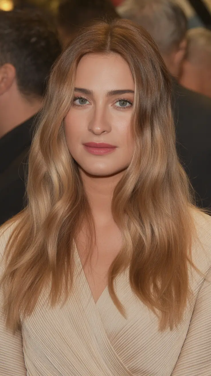 easy spring hair color ideas 2026 to look younger - Soft Wheat Bronde Waves for a Gentle Spring Brightening