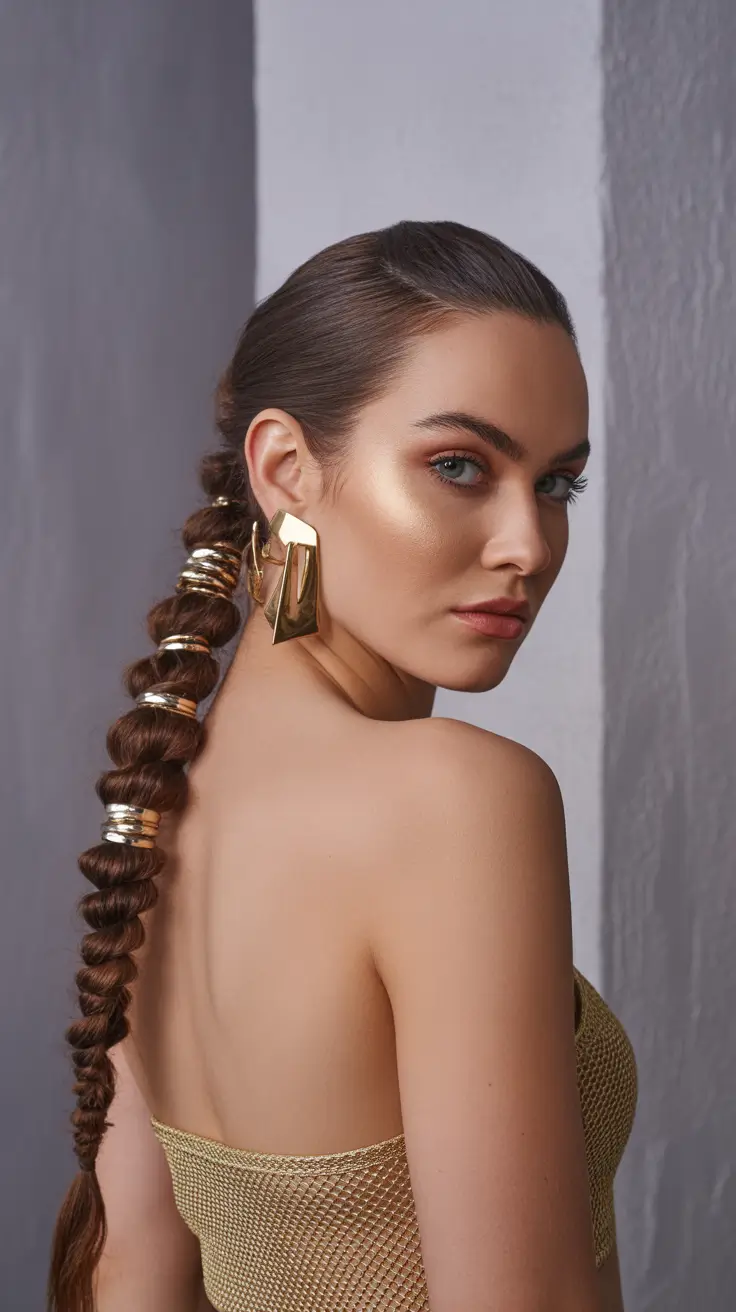 easy spring long haircuts styles 2026 Sculpted Long Braid with Sleek Crown
