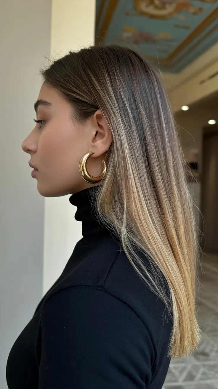 easy spring long haircuts styles 2026 Natural Straight Length with Soft Blonde Gradient