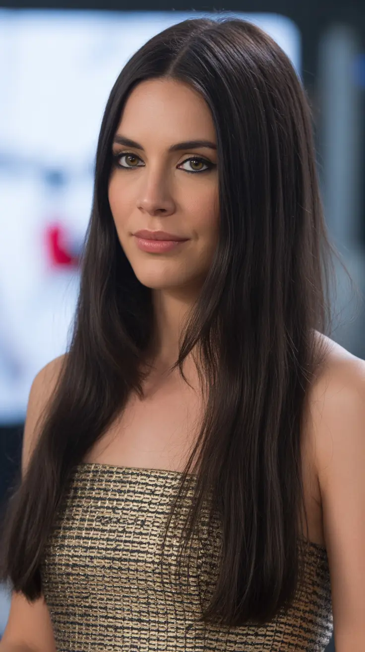 easy spring long haircuts styles 2026 Glass Shine Brunette Length with Blunt Ends