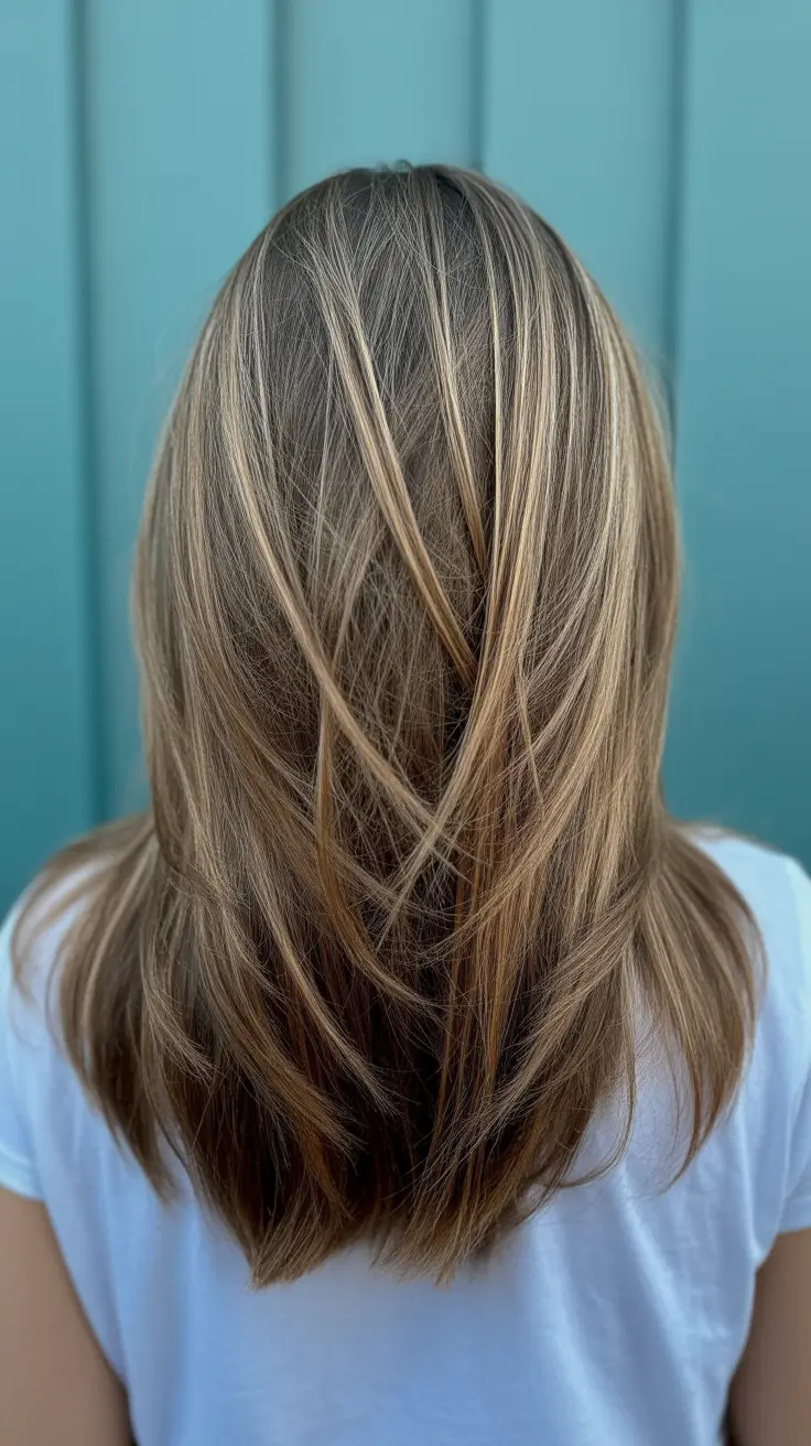 easy spring long haircuts styles 2026 Multi Dimensional Brunette Layers with Feathered Ends